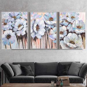 Produits chinois Triptyque Lukisan Bunga Putih Bordir Flora Antik Buah/Ensemble Gambar Imitasi Ensemble R230807