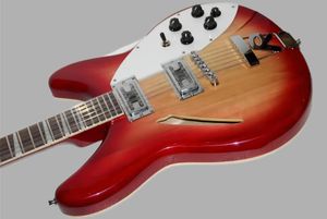 Wholesale -Best China China Guitar Deluxe Model 36012 String Electric Guitar Semi Hollow Cherry Burst