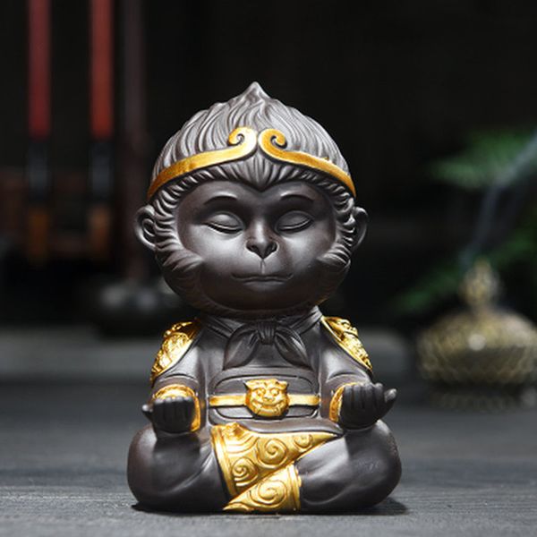 Service à thé Kung Fu en argile violette chinoise thé Pet singe roi Oolong thé décoration de la maison Promotion