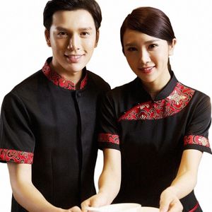 Chinese Restaurant Hotel Personeel Uniformen Nieuwe Fi Zwart Hotel Waitr Shirt + April Catering Ober Werkkleding Groothandel m15U #