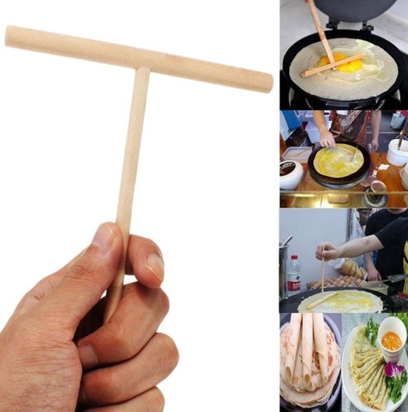 Máquina para hacer crepes de especialidad china, masa para panqueques, palo esparcidor de madera, herramienta de cocina para el hogar, cantimplora de restaurante DIY, suministros especiales