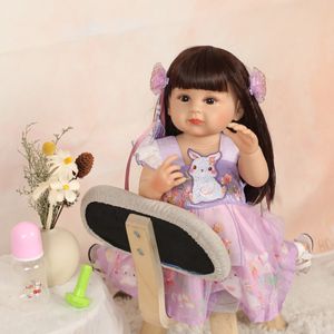 Chinese stijl Bunny Rok 55 cm Doll Silicone Body Baby Dolls Kinderen voor Toy Girls Toys van Birthday Gift Toy Girls