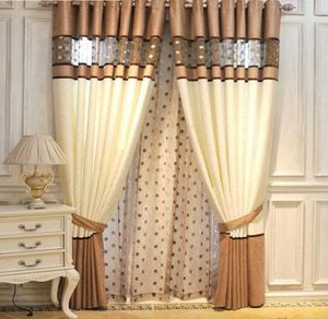 Rideau de nids de couture Chenille de style chinois pour salon chambre à coucher Tulle café pour traitements de fenêtre de cuisine drapé gris 210719848188