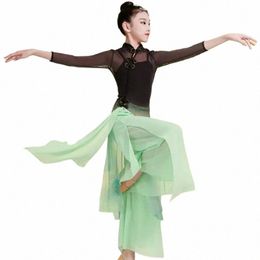 Style chinois Danse classique Pratique élégante Costume de danse Filles Traditial Natial Costume moderne Yangko Dance Wear g3F2 #