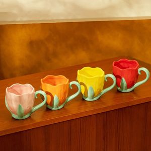 Chinese Stijl Creatieve Keramische Koffiemok Cup Set Gepersonaliseerde Cartoon Water Voor Huwelijkscadeau 240301