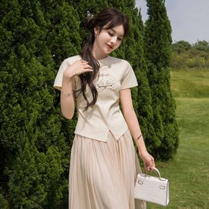 Chinese stijl familiekleding paar matching outfits kleding voor vrouwen moeder dochter rok twee delige sets papa zoon t shirts pak