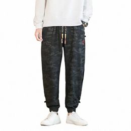 Style chinois Fi Black Camoue Harem Pantalons Hommes Vêtements Rétro Plus Taille Casual Joggers Tai Chi Kung Fu Jogging Mâle w7Ls #