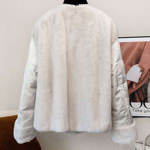 Style chinois pour les nouvelles femmes 2024 Haining manteau d'herbe de fourrure de vison à la mode 82