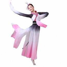Style chinois Hanfu classique traditionnel femme manches d'encre performance danse rave festival vêtements 00if #
