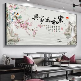 Chinese stijl landschapskunstenaar en wanshixing kunst schilderij woonkamer muurschildering poster wanddecoratie thuis 240123