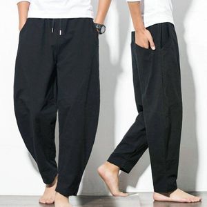 Chinese stijl heren Big Size Crotch Pants Herfst Losse Katoen Casual Radijs Nepal Lantern