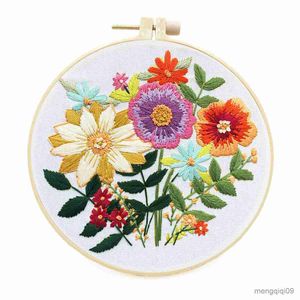 Chinese Stijl Producten Grote Bloem Borduurwerk DIY Handwerken Kamerplant Patroon Needlecraft voor Beginner Cross Stitch Artcraft Tools (Met R230804