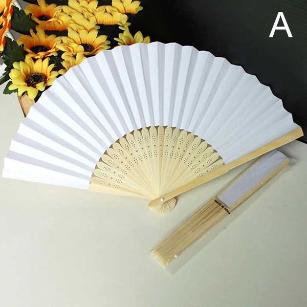 Produits de style chinois Blank pliing pliant Paper de décoration chinoise Solide ventilateur de mariage Souveniour COMMUNION CONDITIONS PERFORMANCE SCHES HANFU FAN