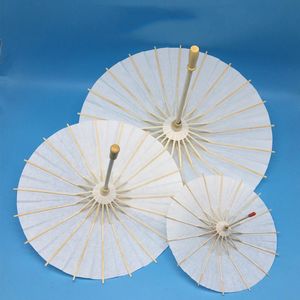 Produits de style chinois Mini artisanat chinois classique Parapluie en papier huilé Respectueux de l'environnement DIY Peinture vierge créative Parapluies en papier Peintures Matériaux ZL0310