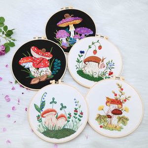 Productos de estilo chino, bordado artesanal, patrón de setas impreso, conjunto de punto de cruz de flores para principiantes, aro de costura, arte de costura hecho a mano