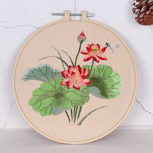 Productos de estilo chino DIY Patán bordado trabajo hecho a mano costura patrón de flores impreso conjunto de punto de cruz arte costura artesanía pintura decoración del hogar