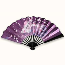 Productos de estilo chino ventilador plegable estilo de mano accesorio de mano decorativo antiguo patrón chino femenino viene portátil danza Hanfu ventilador