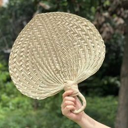 Chinese stijlproducten Handgeweven fans Natural Straw Hand-fans Chinese stijl Handgemaakte palmbladventilator Zomerkoeling Mosquito Repellent Craft Accessoires