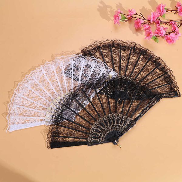 Productos de estilo chino, abanico de mano plegable de encaje para mujer, abanicos personalizados de decoración de boda antigua para decoración del hogar, adorno de baile