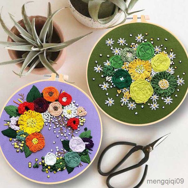 Productos de estilo chino Patrón de flores encantadoras Conjunto de punto de cruz Paquete de material de bordado DIY Principiantes Artesanía Bordado Decoración Pinturas R230803