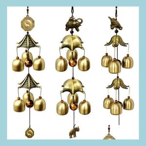 Produits de style chinois Lucky Wind Chime Metal Copper Wind incombellif