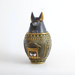 Chinese stijlproducten Pet Productsegypt Urn ornament Carnopic Jar Home Decoration Anubis Storage 230130