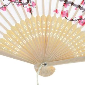 Chinese Stijlproducten Vintage Chinese Opvouwbare Hand Held Fan Bloesem Kwastje Bamboe Drop