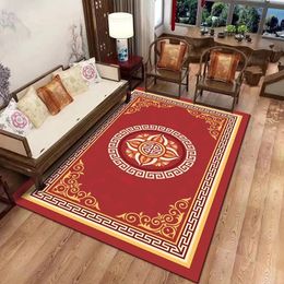 Alfombra retro de estilo chino para sala de estar decoración del hogar de entrada de lujo alfombra de piso de la puerta de lujo