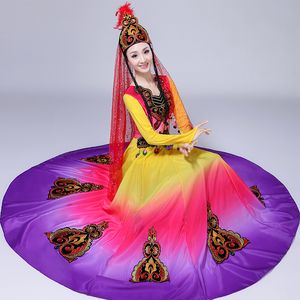 Style chinois vêtements traditionnels femmes Costume de danse folklorique nationale longue robe de danse carnaval fête cosplay spectacle princesse scène wea