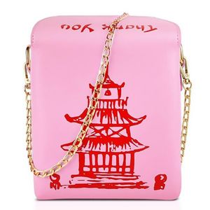 Chinese Takeout Box Toren Print Handtas voor Vrouwen Nieuwigheid Schattig Meisje Schouder Messenger Bag Vrouwelijke Bakken Portemonnee Designer Handbags2512