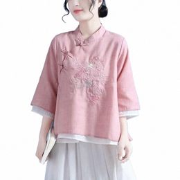 vêtements traditionnels chinois pour femmes chemise chinoise qipao top style costume tang pour femme chegsams vintage top vêtements ethniques r1x9 #