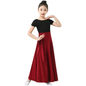 Disfraz tradicional chino ropa tibetana dance chicas practicar falda dance mongolo swing falda trajes clásicos