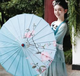 Chinese Traditionele Ambachtelijke Olie Papier Paraplu Houten Handvat Zijden Doek Paraplu Regendicht Dans Cos Paraplu Bruiloft Decoration876