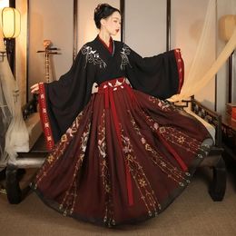 Costume Hanfu traditionnel chinois pour femme, robe de la dynastie Han ancienne, princesse orientale, élégance, vêtements de danse Tang, 240220