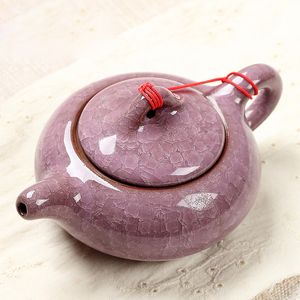 Tetera tradicional china con esmalte de hielo, juegos de té de diseño elegante, servicio de tetera roja de China, regalos creativos 2021273I