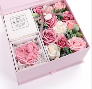 Chinese Valentijnsdag Cadeau Zeep Bloem Geschenkdoos Nieuwigheid Cadeau Rose Creatieve Zeep Natuurlijke Plantaardige Handgemaakte Zeep4677033