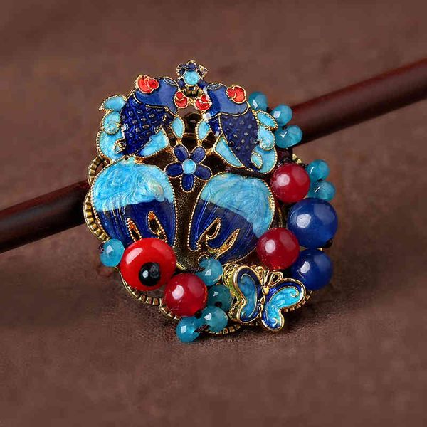 Chino Vintage Cloisonne Cloisonne Cloasting Brooches Pin Cheongsam Kimono Dress Dress Bufanda Bufanda Broche Boche Box Package