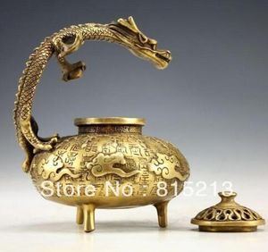 Chinese vintage handwerk bronzen draak wierookbranders0123352788