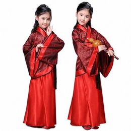 vêtements de fille de femmes chinoises, Nouvel An médiéval Hanfu dr, vêtements de danseuse adulte pour enfants a3lR #