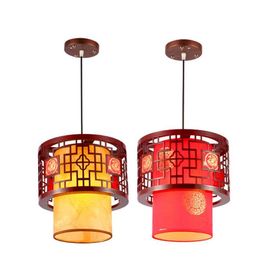 Maison de thé en bois chinois lampes suspendues restaurant lustre vintage traditionnel salle à manger éclairage de plafond balcon lampe suspendue294m