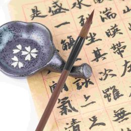 Suministros de aprendizaje de la caligrafía de escritura china Suministros de Sumi Sumi Pintura de tinta Cepillo para el cabello de comadreja china