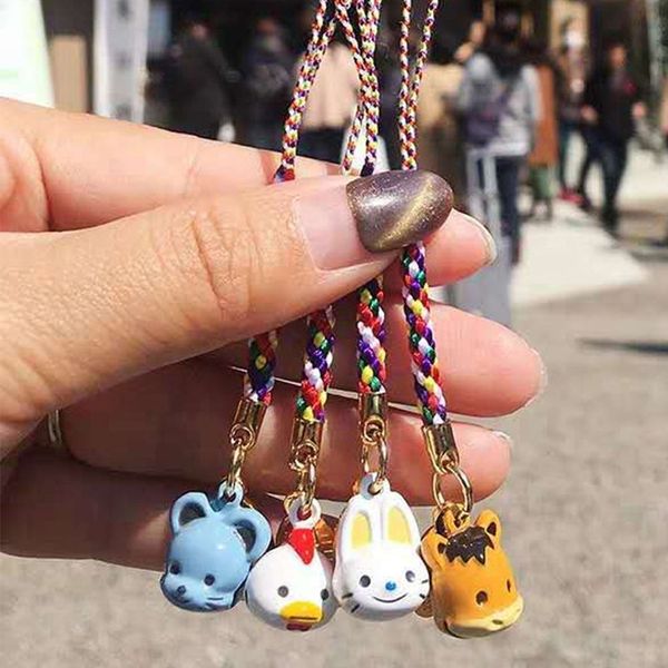 Cadena de llave del zodiaco chino Bolsa de la cadena de la llave del que Pendente Pendente del teléfono móvil Accesorios para mujeres Regalo creativo