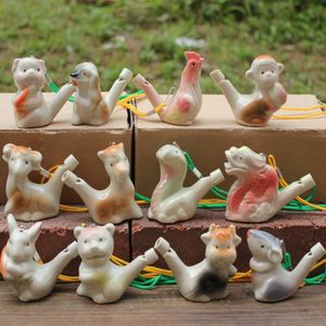 Sifflet du zodiaque chinois oiseaux aquatiques sifflets enfants cadeaux eau en céramique Ocarina Arts et artisanat enfant cadeau beaucoup de Styles