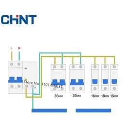 CHINT MCB Ciclismo de energía solar de la bicicleta Eléctrica CB 63A 125A DC 110V 220V AC 230V 400V Circuito de riel DIN en miniatura