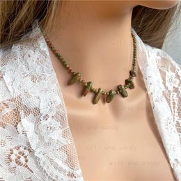 Chip Natural Stone Choker ketting kraag grind kristal edelsteen kettingen voor vrouwen zomer mode sieraden