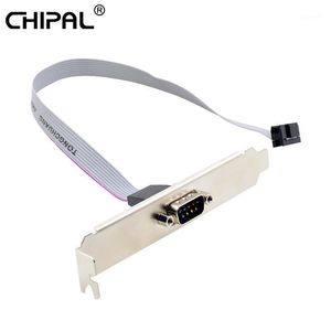 CHIPAL para placa base 9 pines hembra a RS232 DB9 Pin Com puerto cinta Serial Cable conector soporte con cable1