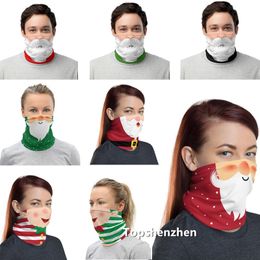 Chirstmas Face Shield Bandana Neck Gaitering Gezichtsmasker Outdoor Wasbare Ontwerp Mask Magic Headscarf Hoofdband Stofbescherming Cover Sjaal Shield