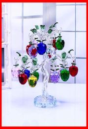 Chirstmas Boom Hangt Ornamenten 30 40 50mm Kristalglas Apple miniatuur Beeldje Natale Home Decorations Beeldjes Ambachtelijke geschenken C06928666