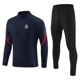 Chivas USA Hommes vêtements de sport décontractés enfants mode de plein air costume de sport demi-fermeture éclair à manches longues respirant veste de sport décontractée