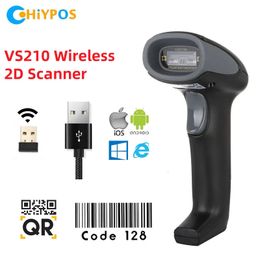 CHIYI VS210 Handheld Wirelress Barcodescanner EN VS220 Bluetooth 1D2D QR Barcodelezer PDF417 voor IOS Android IPAD 240229